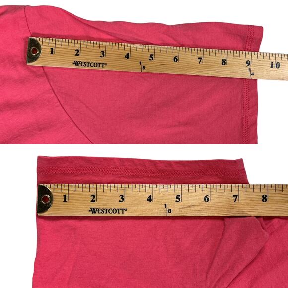 Just My Size Short Sleeve V-Neck Tee Shirt in Salmon Size 3X (22-24W) - Picture 11 of 12